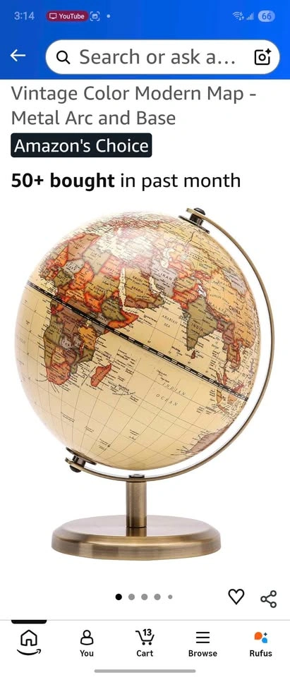Exerz 14cm Antique Globe (5.5") - photo 2
