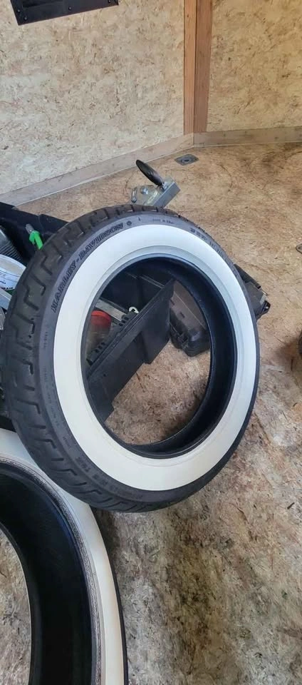 Motorcycle 16" tires Dunlop whitewall motorcycle tire set - photo 2