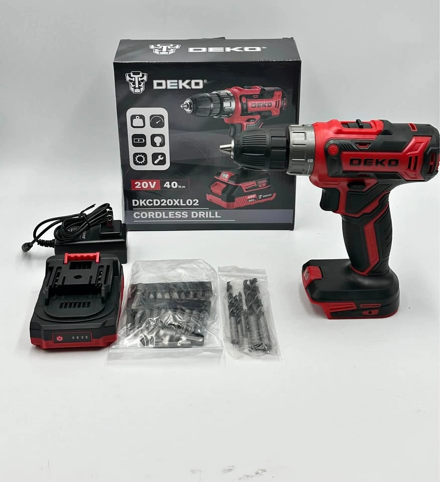 DEKOPRO 20V Cordless Drill Driver Kit - Electric Power Drill