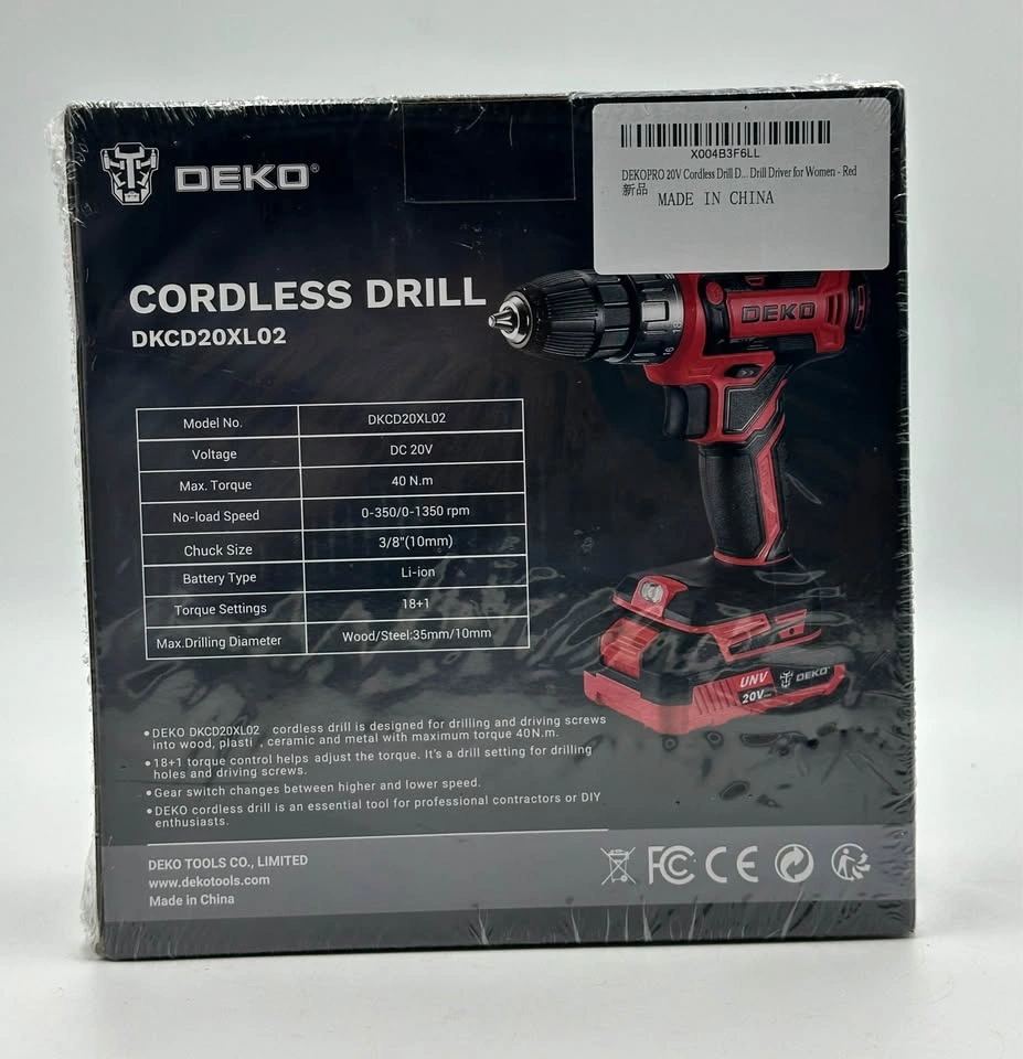 DEKOPRO 20V Cordless Drill Driver Kit - Electric Power Drill - photo 3