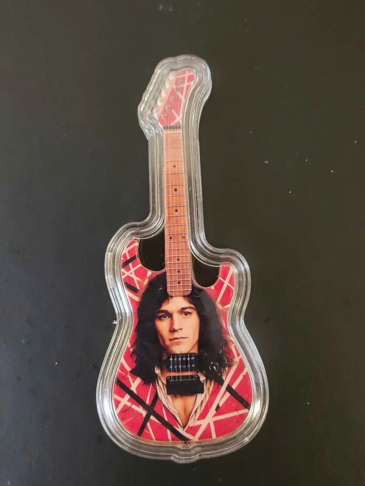 Eddie Van Halen Guitar & Pick Limited Edition Copper Collectible - photo 3