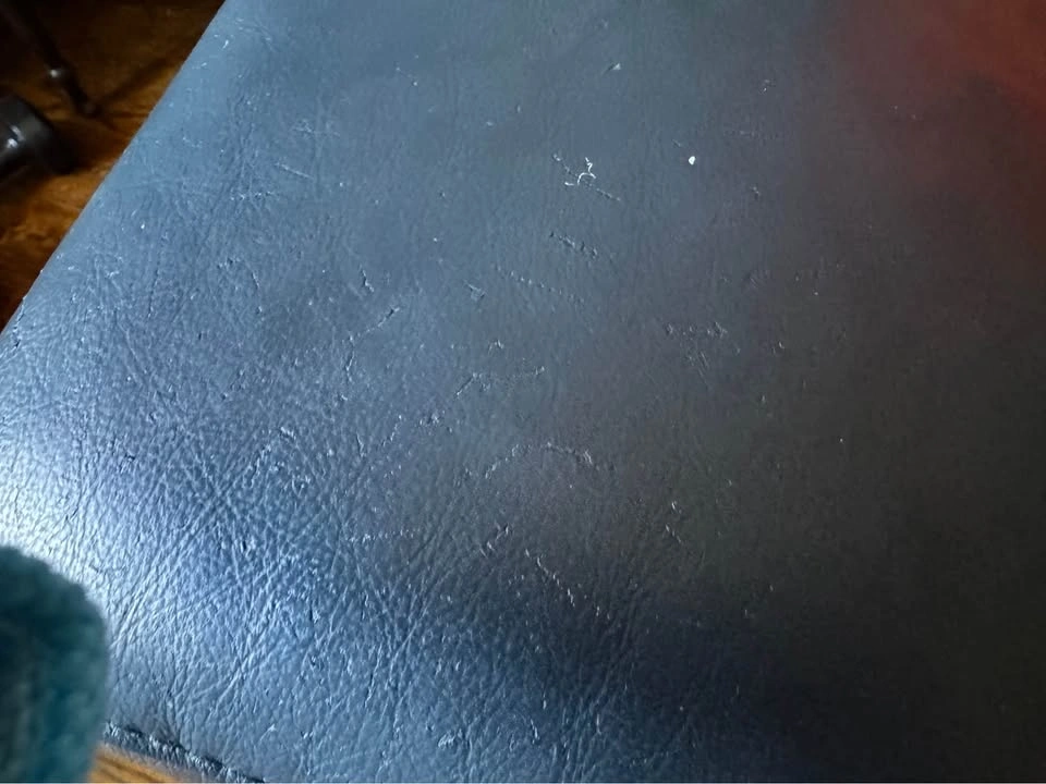 Marshall Field’s Maxine Sofa - Navy Blue Protected Leather - photo 4
