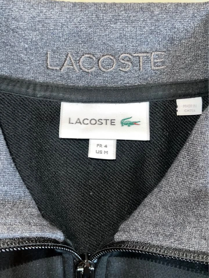 Lacoste 1/4 Zip Black Medium (Fits like a Small) - photo 3