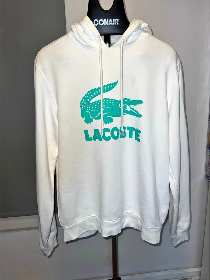 White Lacoste Hoodie Size M