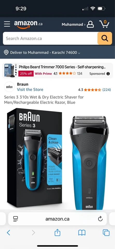 Never used - Braun Series 3 310s Rechargeable Wet&Dry Electric S - photo 2