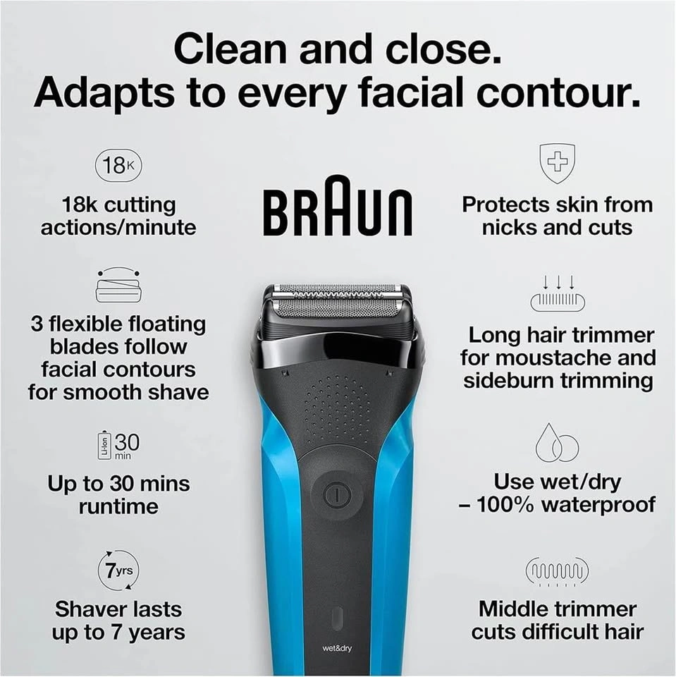 Never used - Braun Series 3 310s Rechargeable Wet&Dry Electric S - photo 4