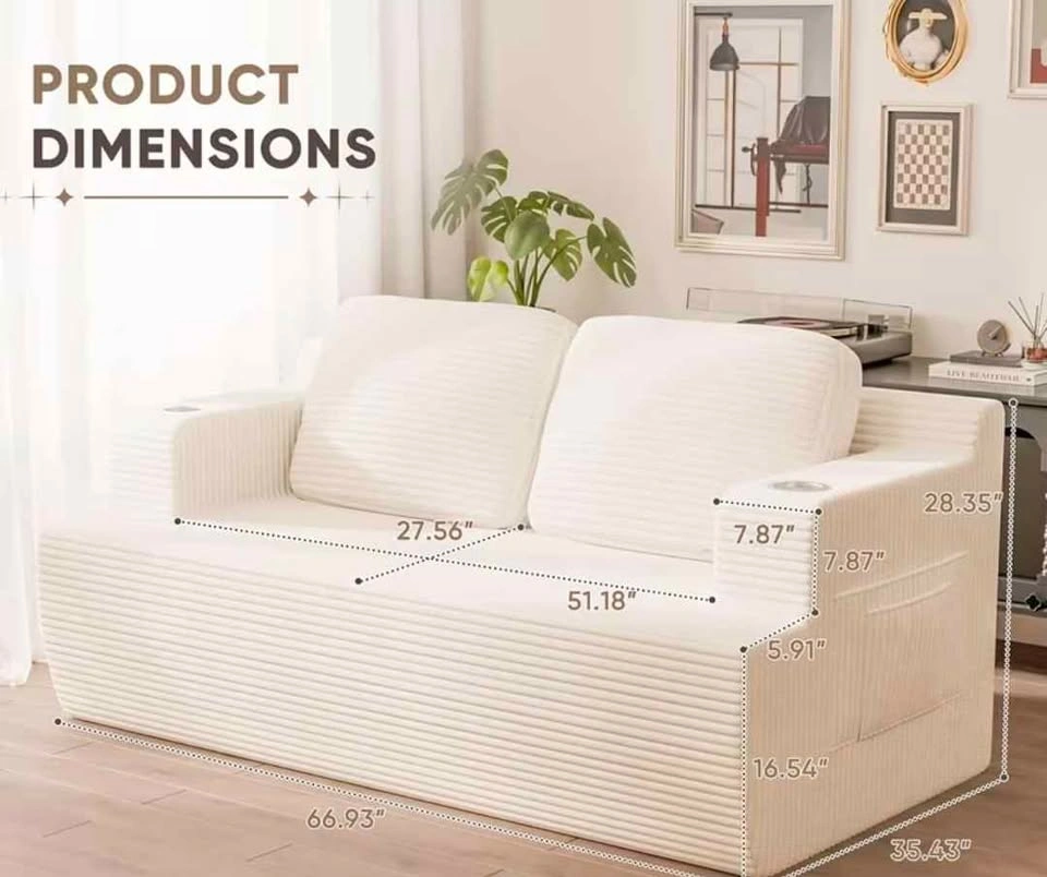 Brand new 67" Cloud Couch Sofa 2 Seater Comfy Loveseat - photo 4