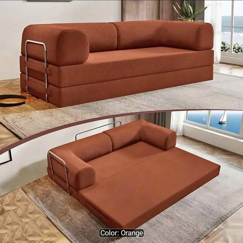 Brand new 79" 4-in-1 Folding Sofa Bed - Orange