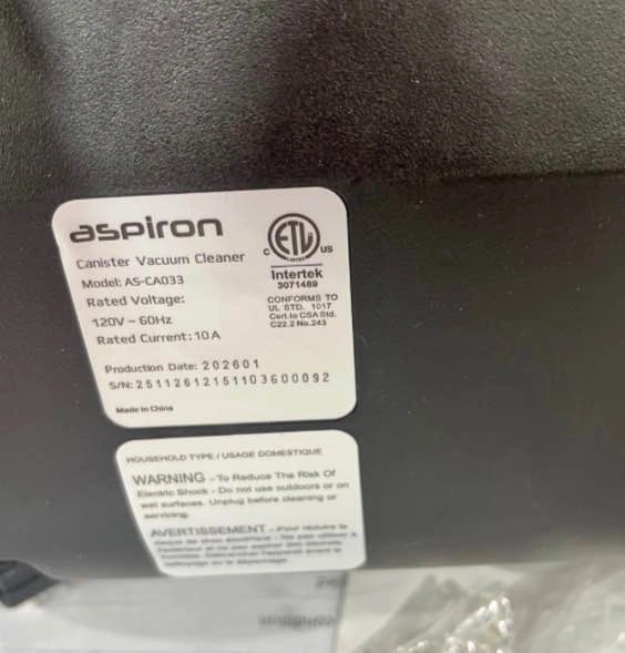Commercial Grade Aspiron CA033 1700W Canister Vacuum Cleaner - photo 3