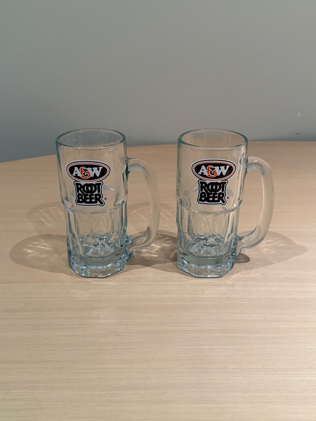 A&W Root Beer Glass Mugs