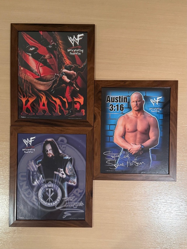 WWF 1998 Wrestling Poster Framed Set
