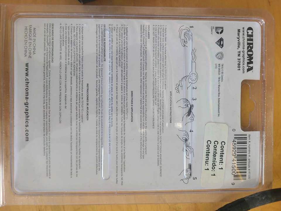 Chrome Superman Emblemz Car Decal - photo 2