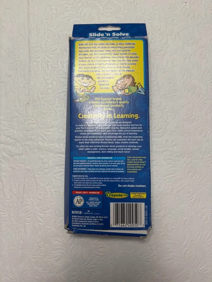 Crayola Rocket Minds Slide 'n Solve World Flash Cards - photo 3