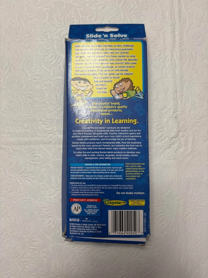 Crayola Rocket Minds Slide 'n Solve World Flash Cards - photo 2