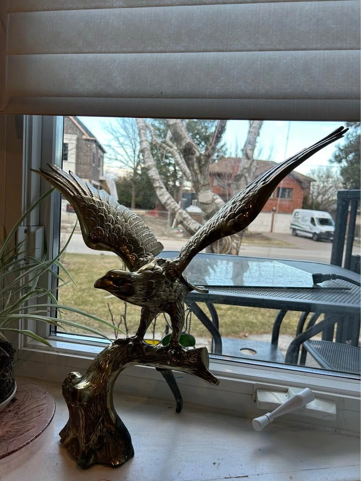 vintage brass large eagle - photo 5