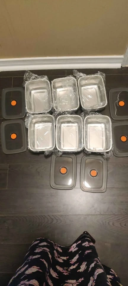 Brand new 6pack stainless steel 1500ml Airtight containers - photo 2