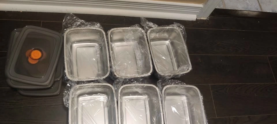 Brand new 6pack stainless steel 1500ml Airtight containers - photo 3