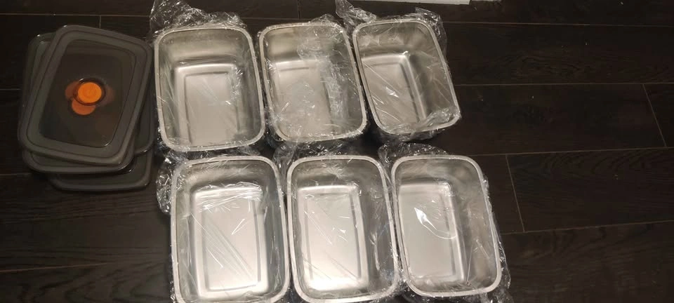 Brand new 6pack stainless steel 1500ml Airtight containers - photo 4