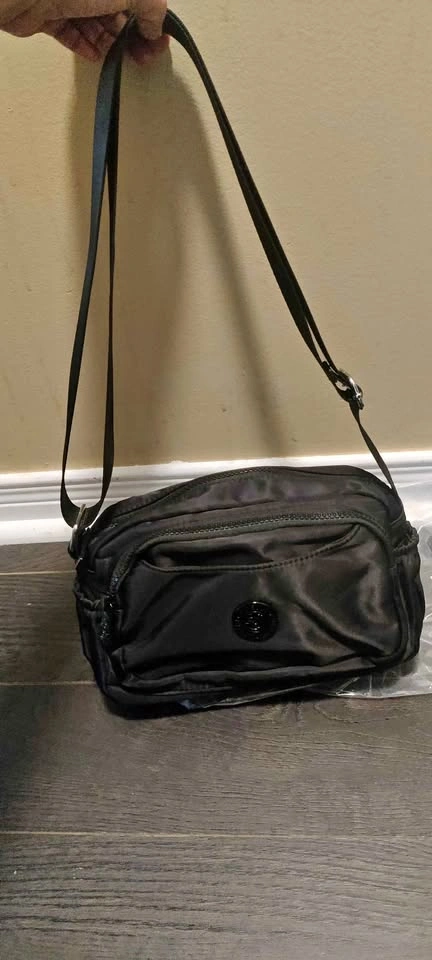 Brand new premium nylon multi pocket crossbody bag for women