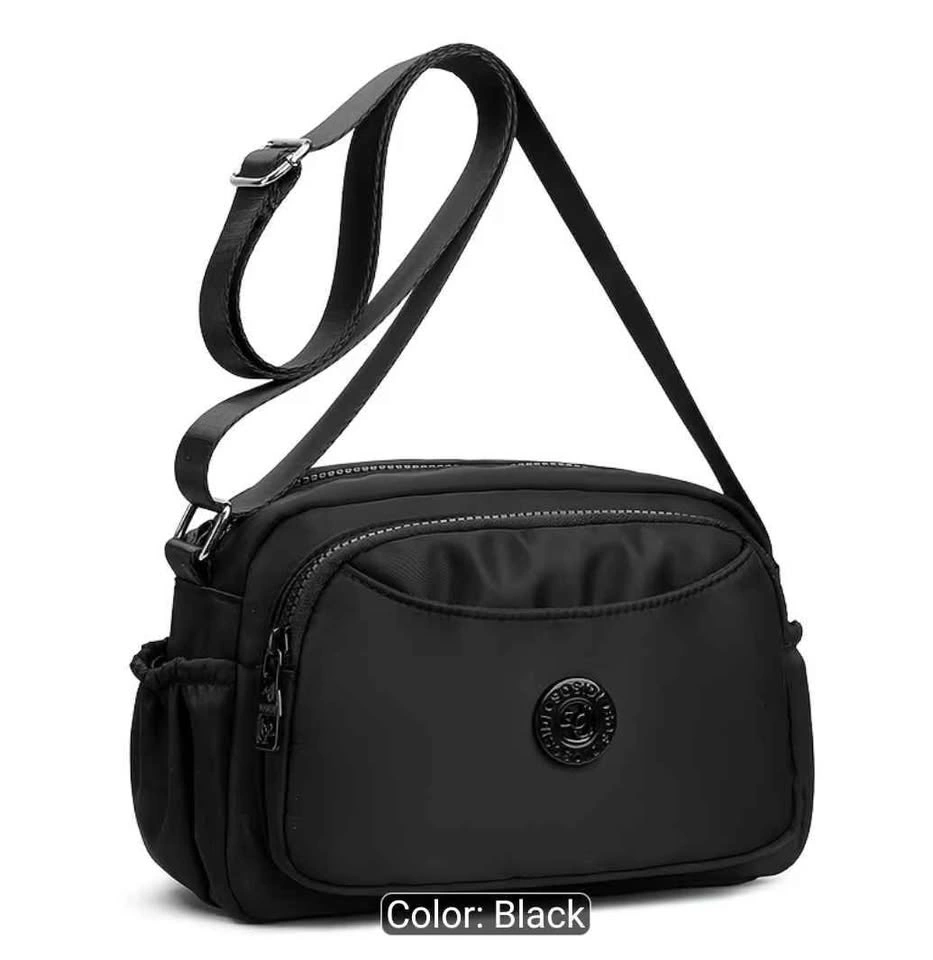 Brand new premium nylon multi pocket crossbody bag for women - photo 2