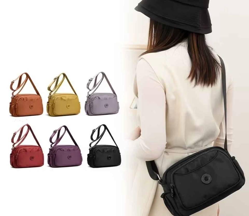 Brand new premium nylon multi pocket crossbody bag for women - photo 4