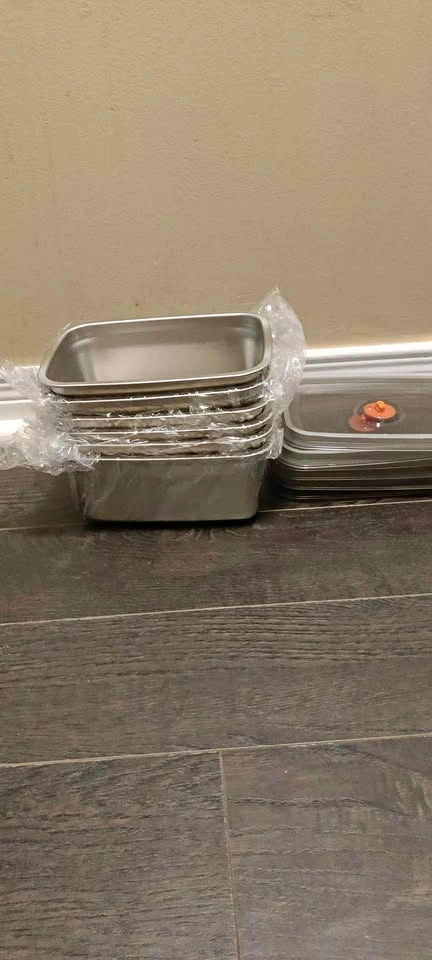 6 Pack Large Capacity 1500ml Airtight Stainless Steel Containers