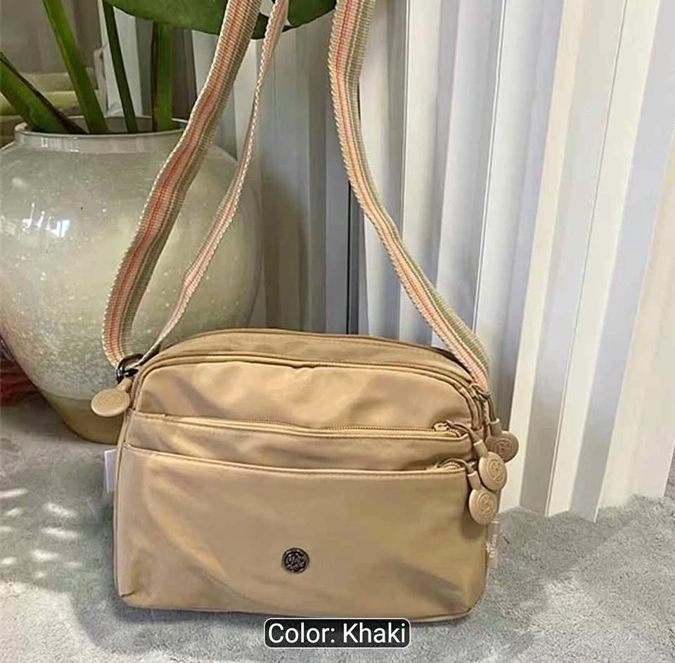 Brand new premium nylon light weight multi pocket crossbody bag