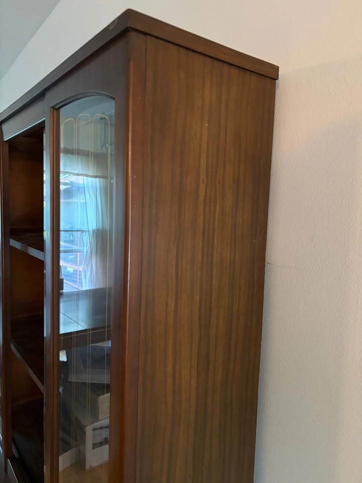 Vintage MCM Walnut China Cabinet - photo 5