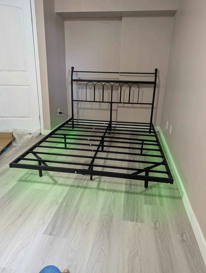 Moving Sale: LED Floating Queen Bed, Mattress, Standing Desk - photo 3