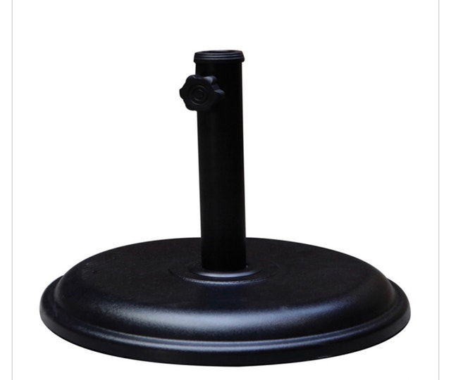 Black Round Patio Parasol Umbrella Stand Base