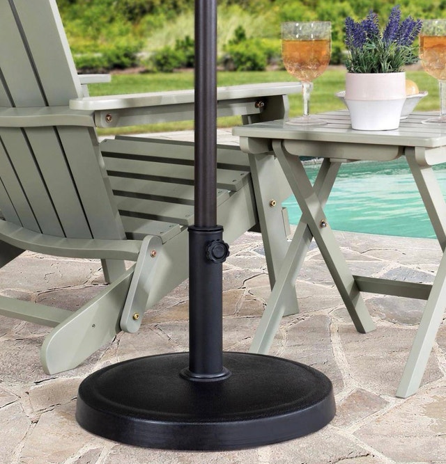 Black Round Patio Parasol Umbrella Stand Base - photo 5