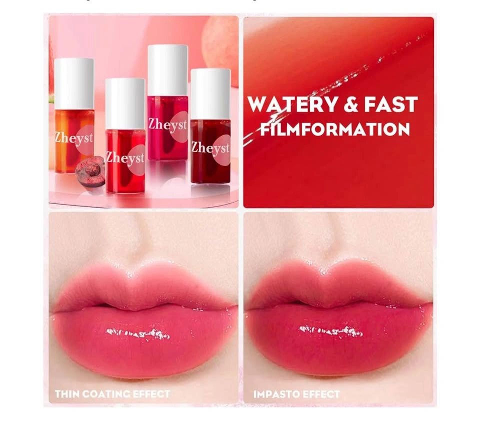 Lip Tint Korean Stain Set, 4 Colors with mirror and lip mask - photo 5