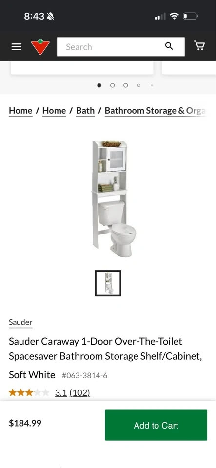 Over the Toilet Storage - photo 3