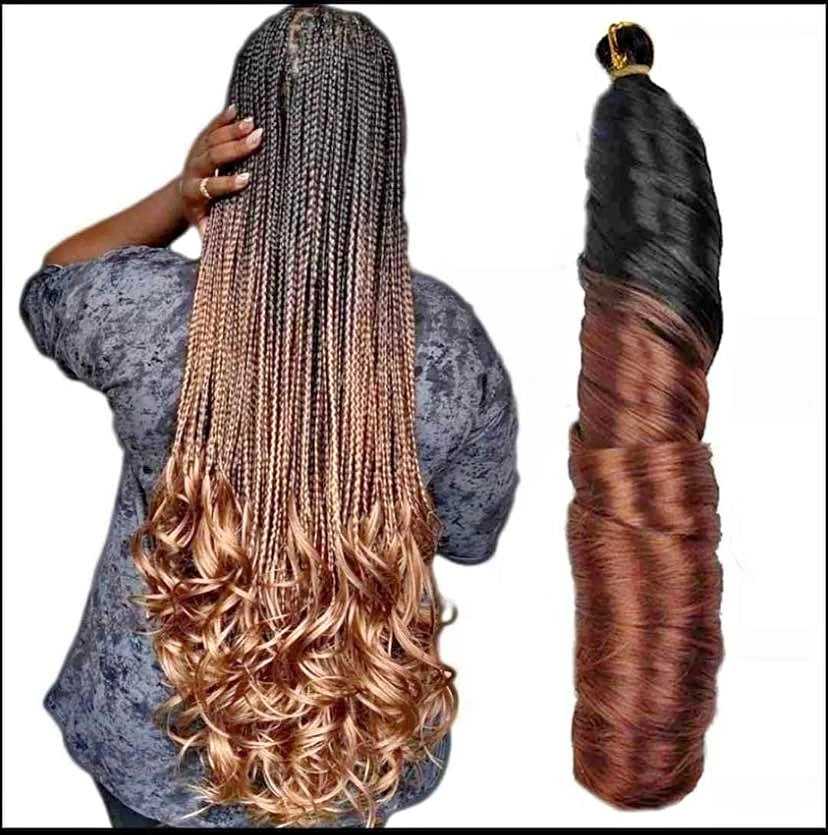 4 Bundles French Curly Braids only in 24”
