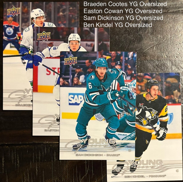 Lot of 4-Upper Deck Oversized YGs-Cootes Cowan Dickinson Kindel