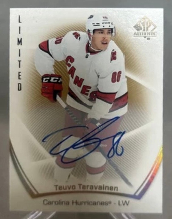 TEUVO TERAVAINEN #54 - LIMITED GOLD AUTO - 21-22 SP Authentic