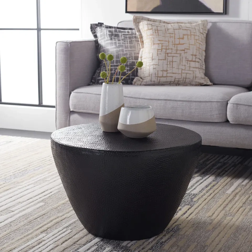 Brayden Studio Drum Coffee Tables — Matte Black (Set of 2) - photo 4