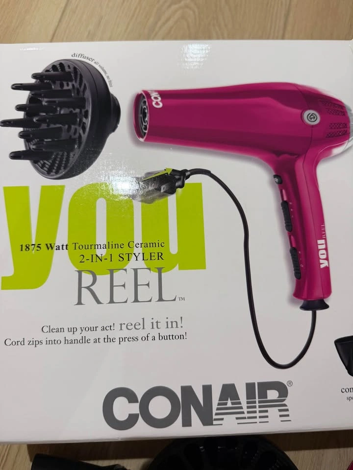 Conair You Reel 1875W Hair Dryer with Retractable Cord - photo 2