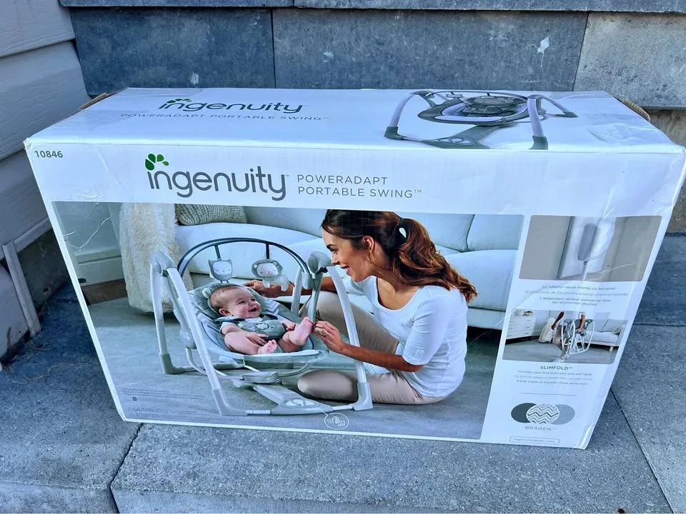 Portable power baby swing thumbnail