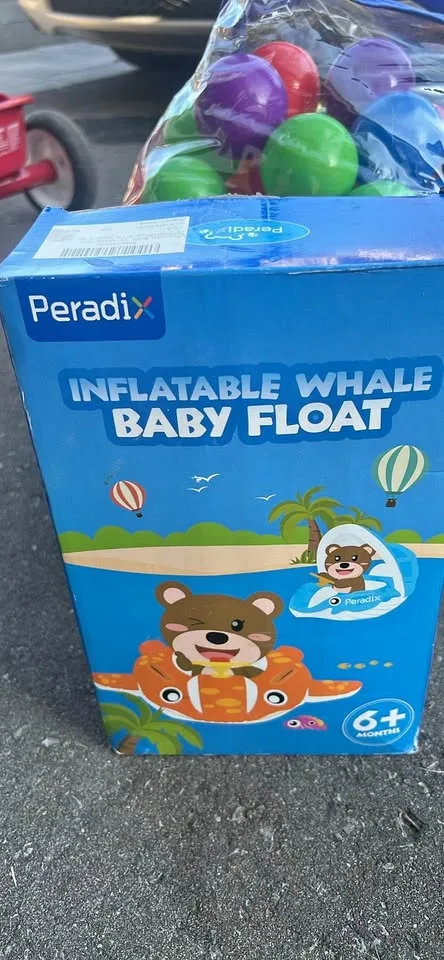 Inflatable whale baby float thumbnail