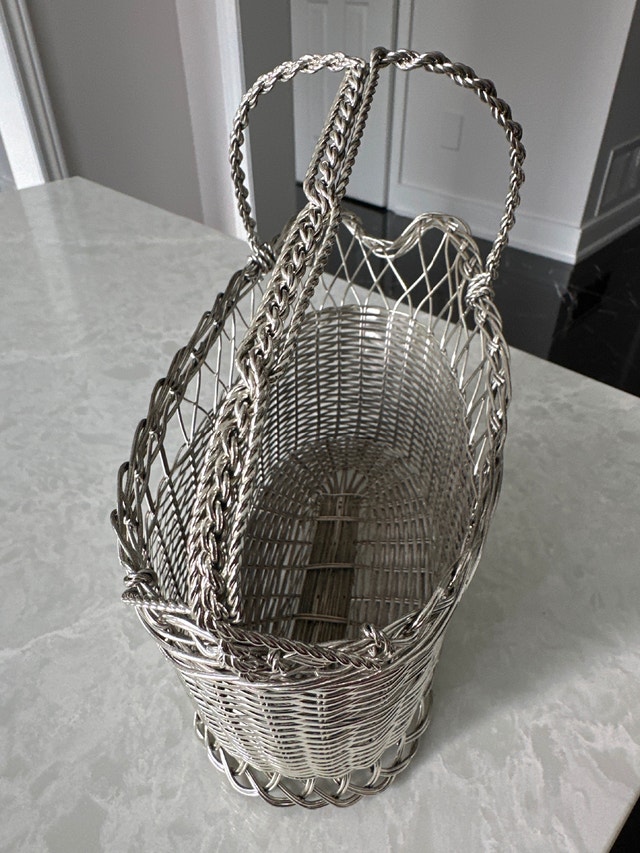 Vintage silver-plated wine bottle holder - photo 3
