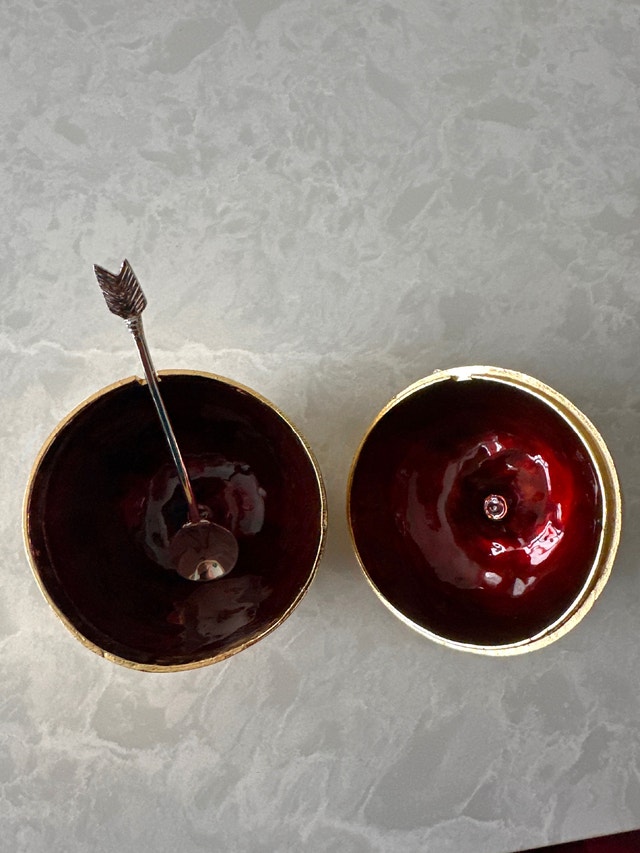 Michael Aram Goldtone Apple Honey Pot with Spoon - photo 5