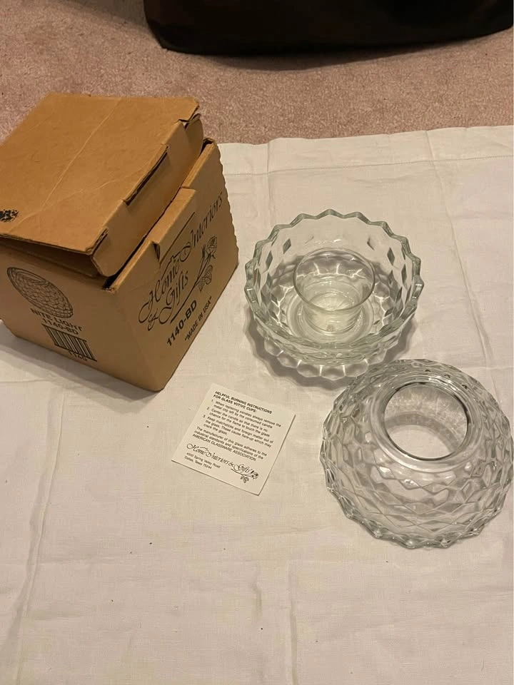 Fairy Lamp Home Interiors Globe Faceted Nite Light Clear Glass 5 - photo 4