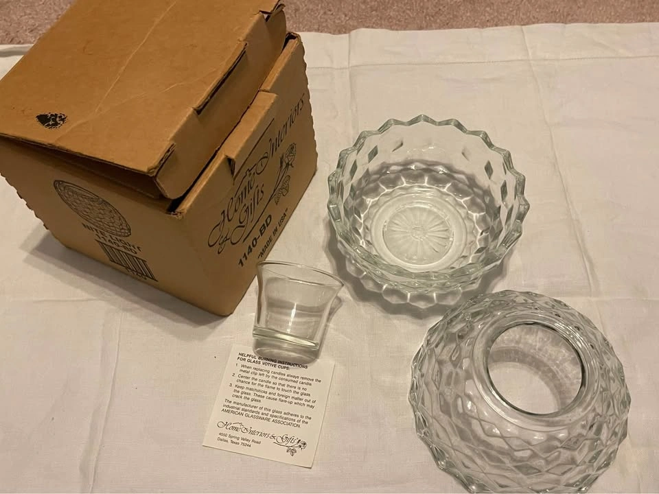 Fairy Lamp Home Interiors Globe Faceted Nite Light Clear Glass 5 - photo 5