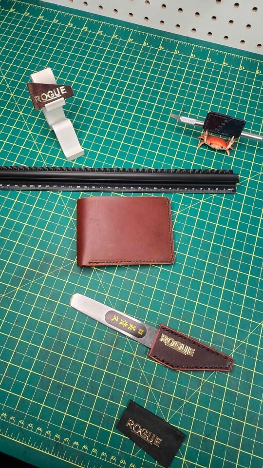 Handmade Classic Leather bifold wallet (mahogany) - photo 3