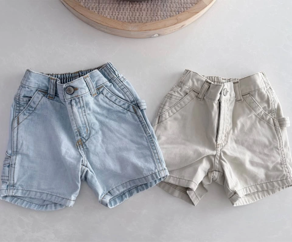 Vintage Old Navy Infant Carpenter/Utility Shorts (Size 6-12M) - photo 5