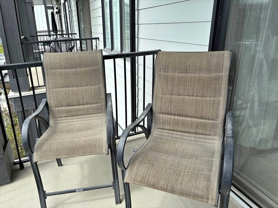 Pair of Outdoor Sling Patio Chairs