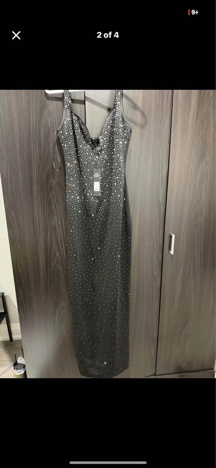 Fashion Nova Black Rhinestone Dress - photo 2