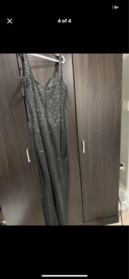 Fashion Nova Black Rhinestone Dress - photo 4
