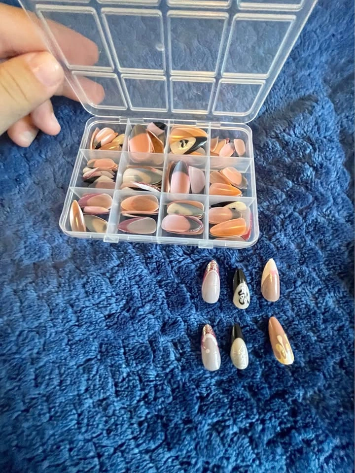 Assorted Press-On Nails with Designs
